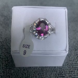 Bomb Party Lab Created Alexandrite Corundum .925 Solid Sterling Silver Ring